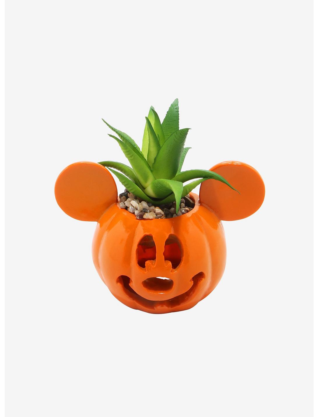 Disney Mickey Mouse Jack-O'-Lantern Faux Light-Up Mini Planter, , hi-res