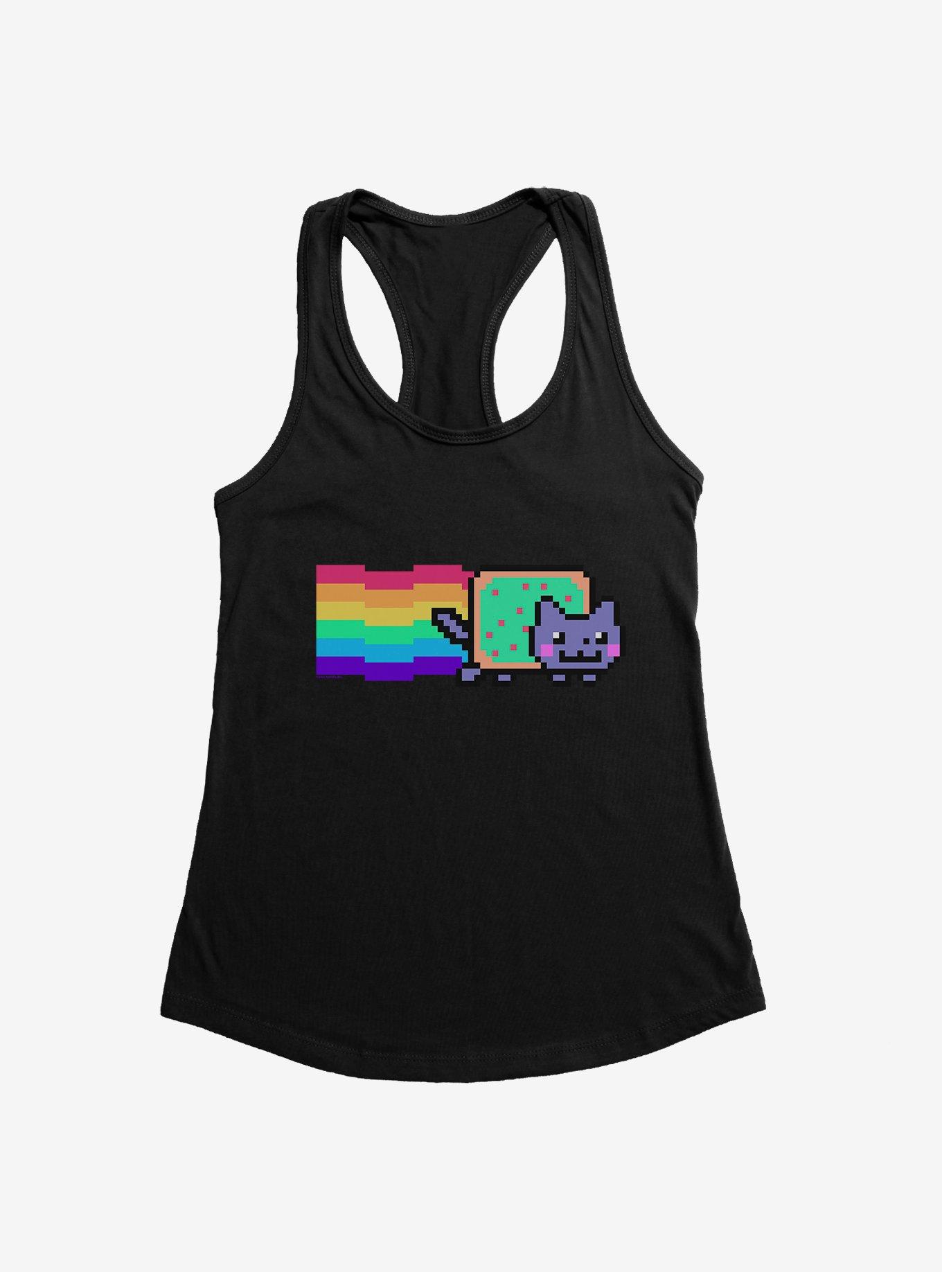 Nyan Cat Vaporwave Womens Tank Top, , hi-res