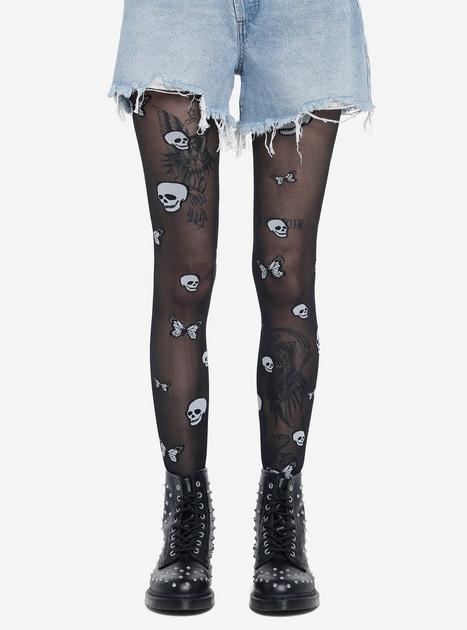 Skull Butterfly Tights | Hot Topic