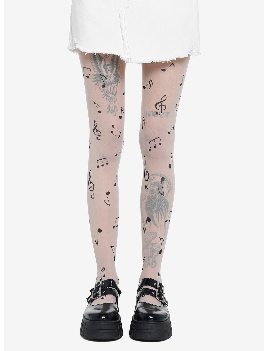 Musical Note Tights, , hi-res