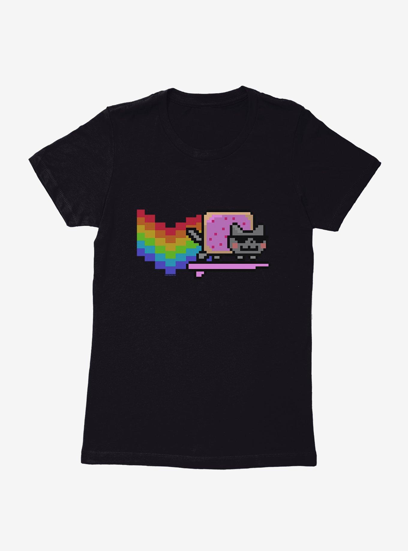 Nyan Cat Surfing Womens T-Shirt, , hi-res