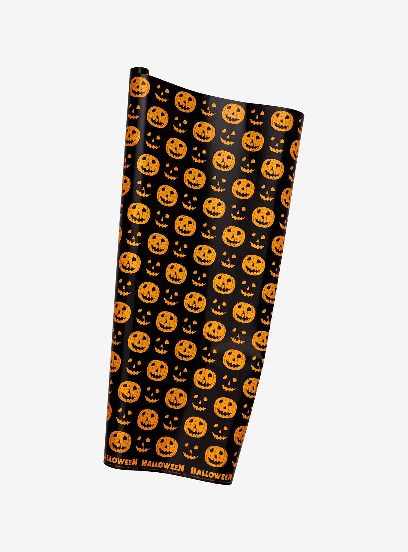 Halloween Pumpkin Face Wrapping Paper, , hi-res