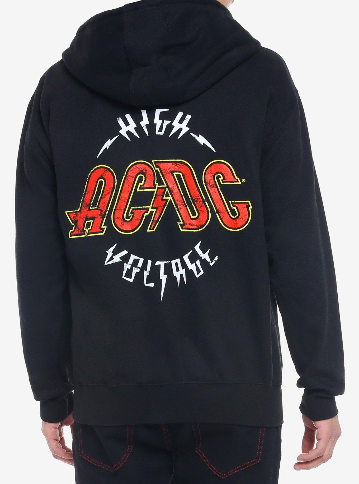 Ac dc zip up on sale hoodie