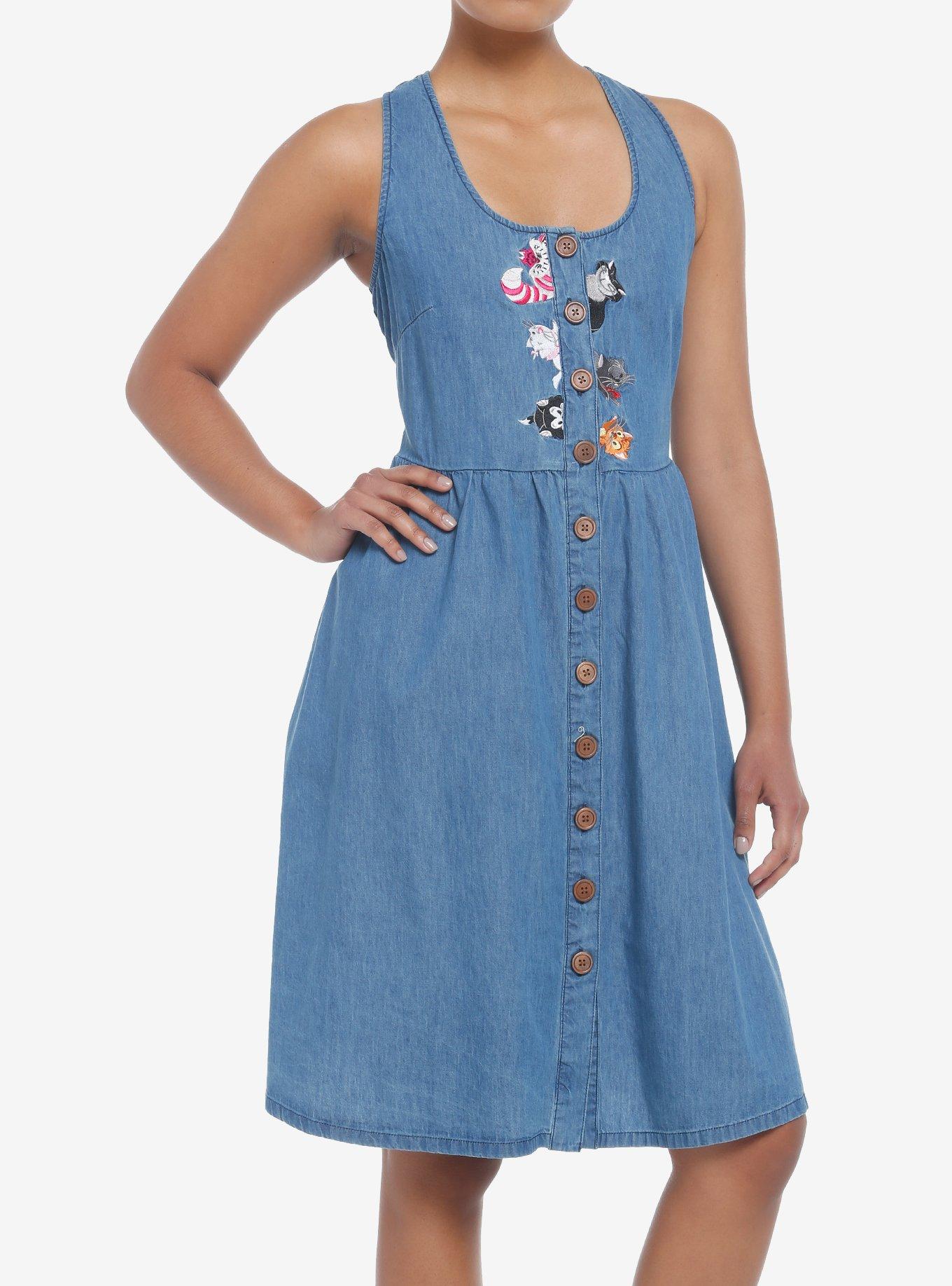 Disney Cats Denim Dress Hot Topic