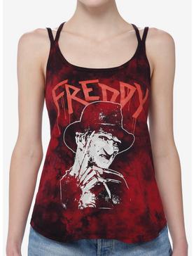 Plus Size A Nightmare On Elm Street Freddy Tie-Dye Strappy Girls Tank Top, , hi-res