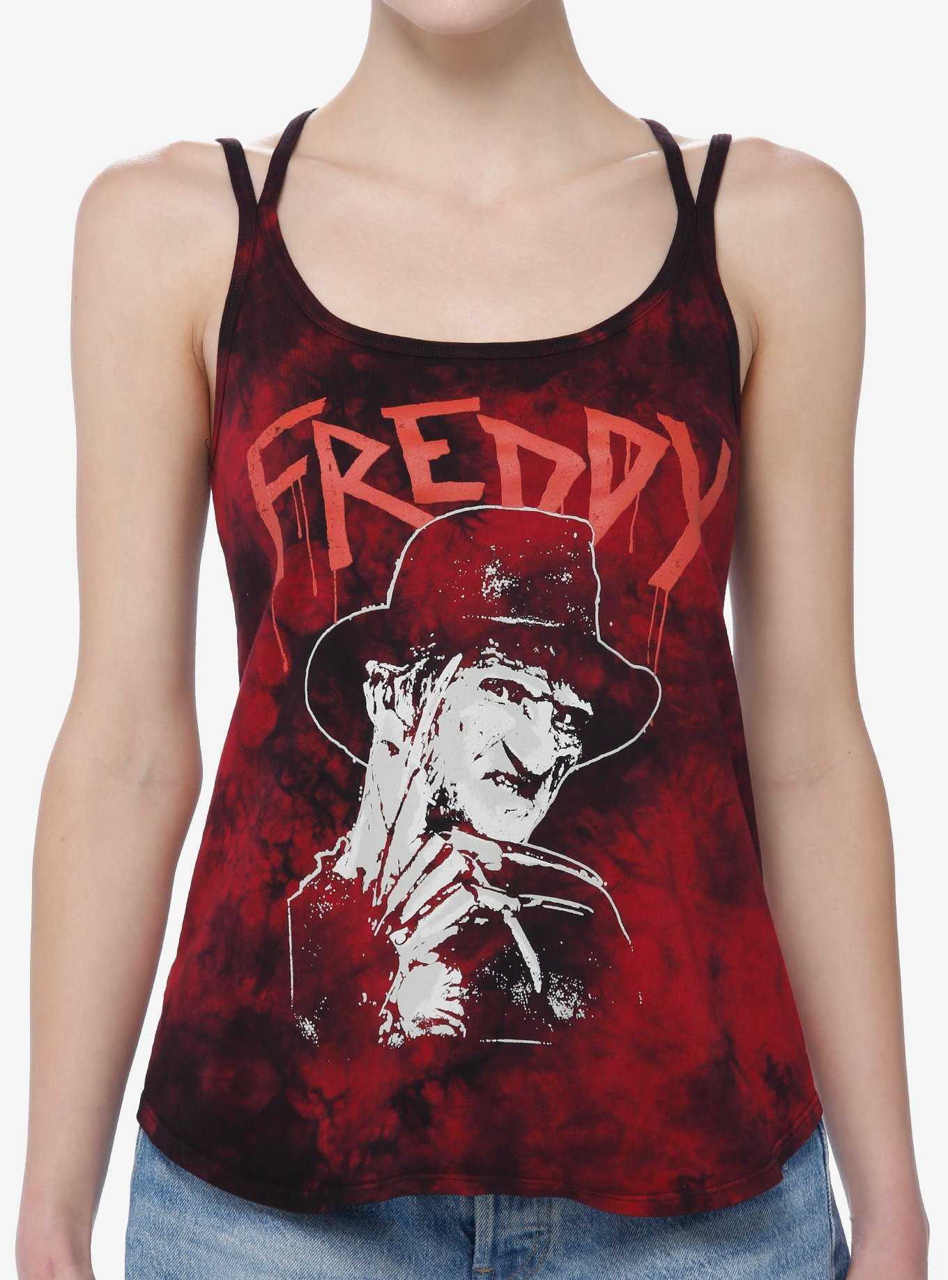 A Nightmare On Elm Street Freddy Tie-Dye Strappy Girls Tank Top, , hi-res
