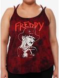 A Nightmare On Elm Street Freddy Tie-Dye Strappy Girls Tank Top Plus Size, MULTI, hi-res