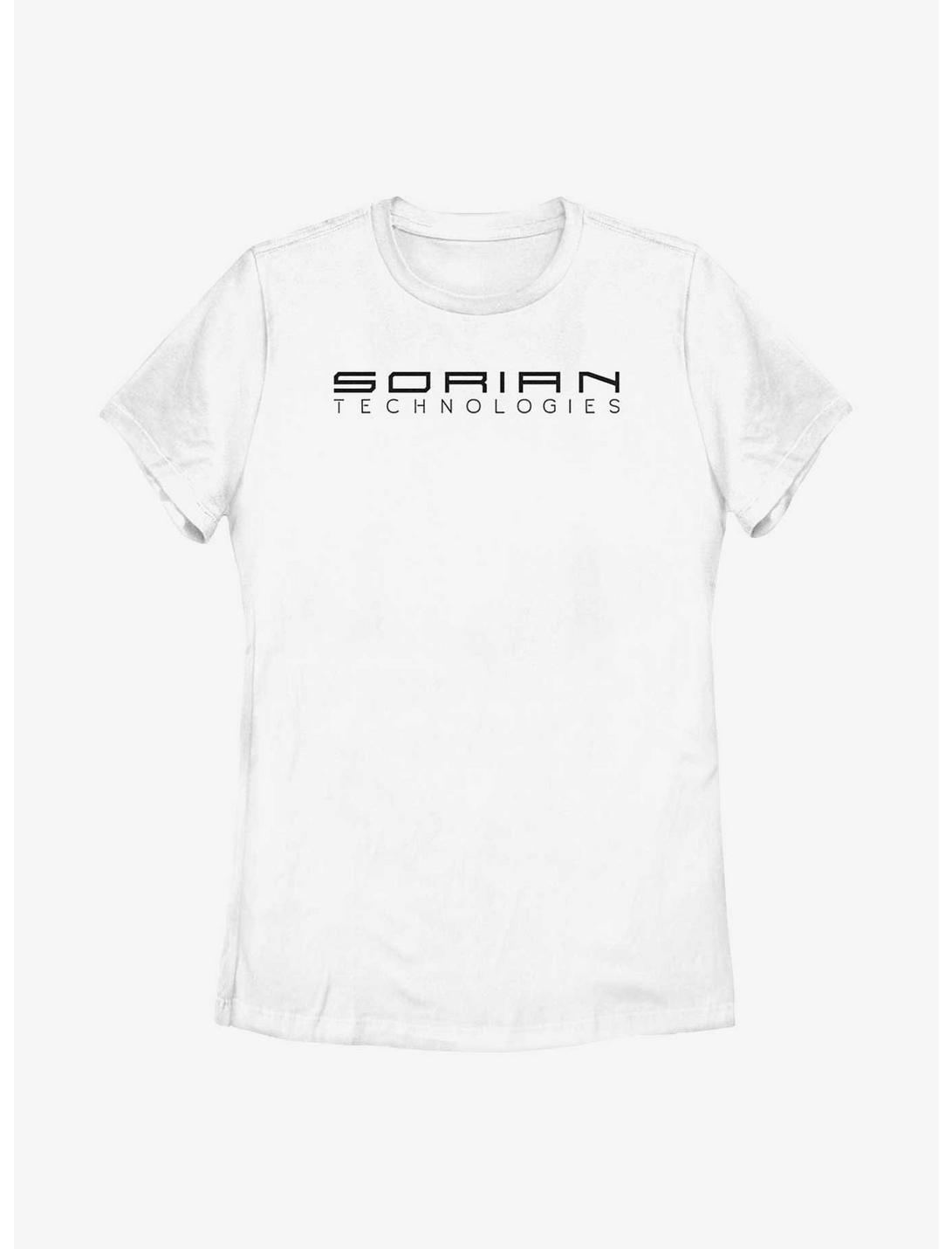 The Adam Project Sorian Technologies Logo Womens T-Shirt, WHITE, hi-res