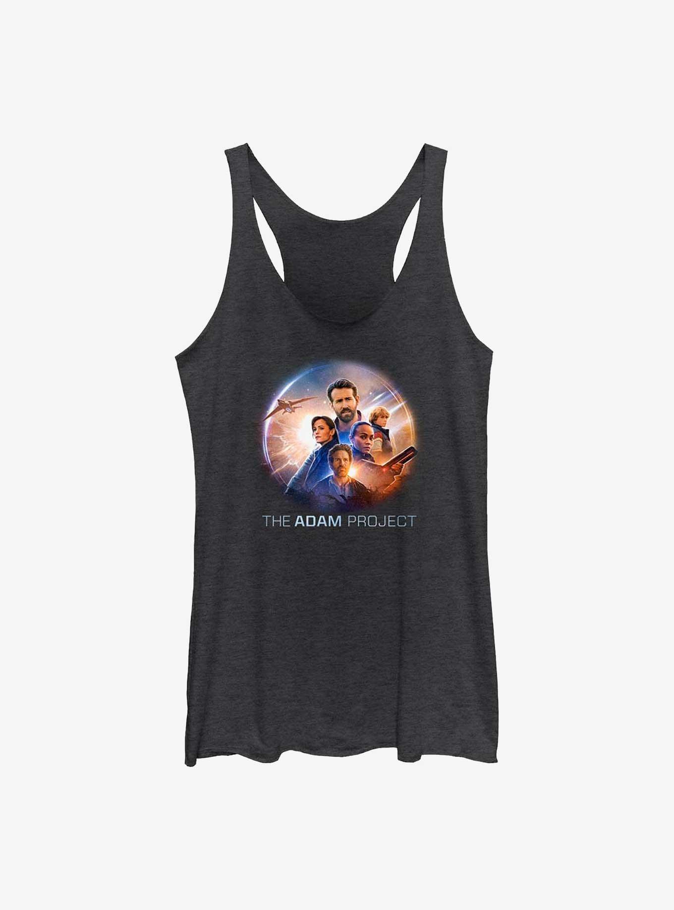 The Adam Project Group Badge Womens Tank Top, BLK HTR, hi-res view 1