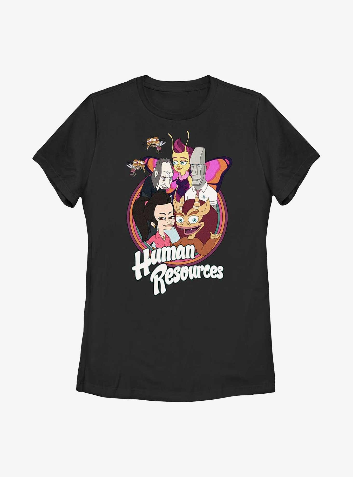 Human Resources Circle Up Womens T-Shirt, BLACK, hi-res