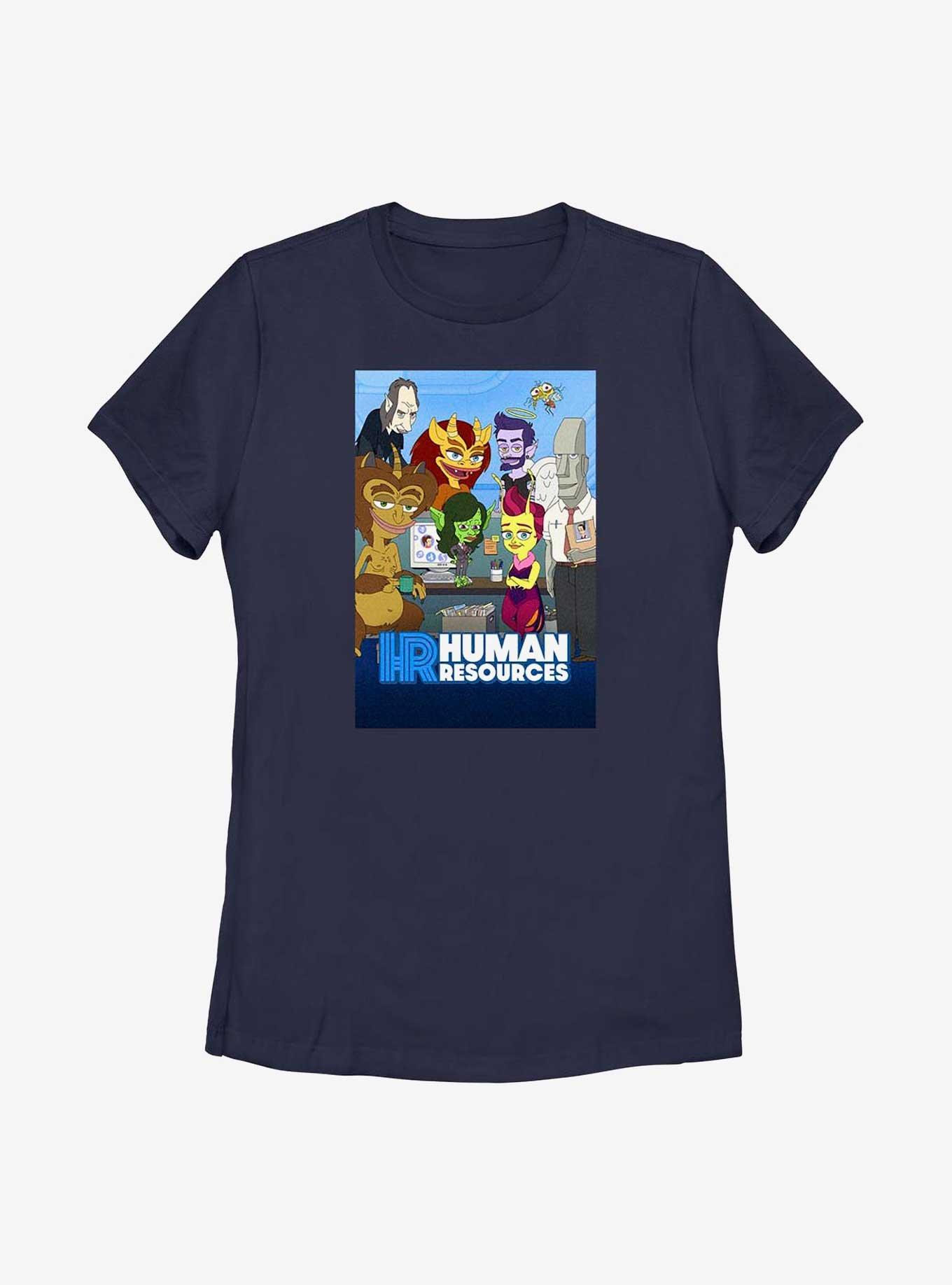 Human Resources Poster Womens T-Shirt, NAVY, hi-res