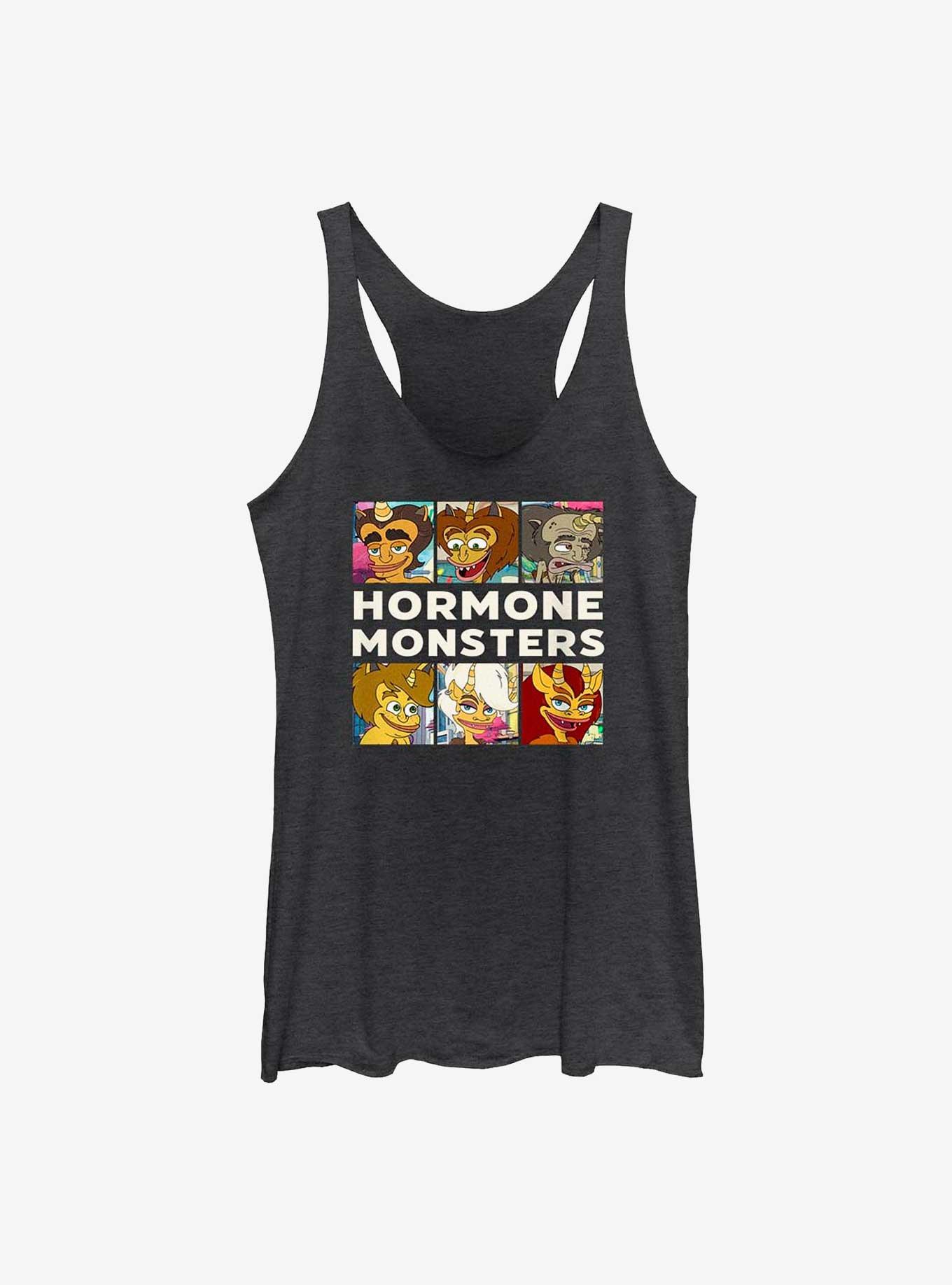 Human Resources Hormone Monsters Womens Tank Top, BLK HTR, hi-res