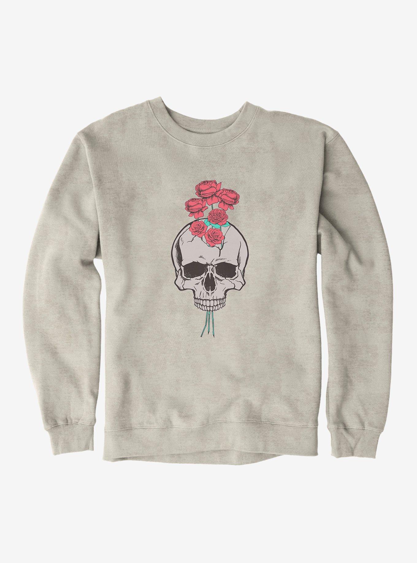 Rosey Skull Sweatshirt, , hi-res