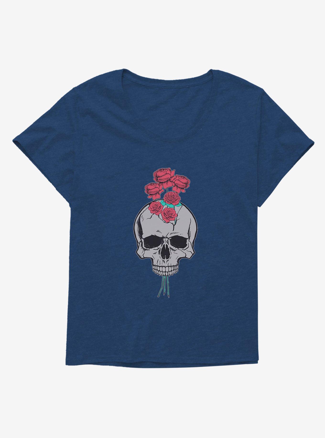 Rosey Skull Girls T-Shirt Plus Size, , hi-res