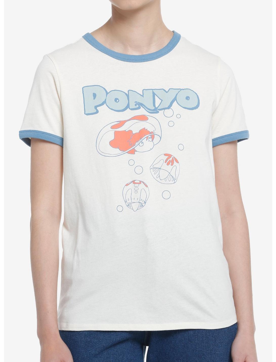 Studio Ghibli Ponyo Vintage Girls Ringer T-Shirt, MULTI, hi-res