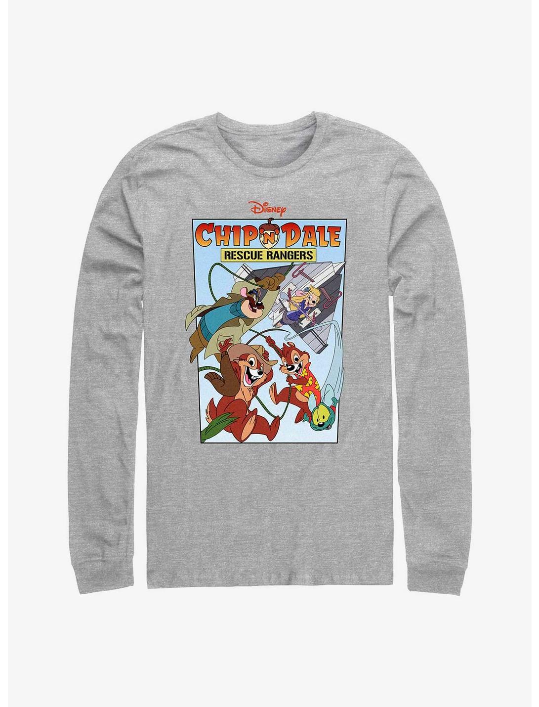 Disney Chip 'n Dale: Rescue Rangers Cover Long-Sleeve T-Shirt, ATH HTR, hi-res