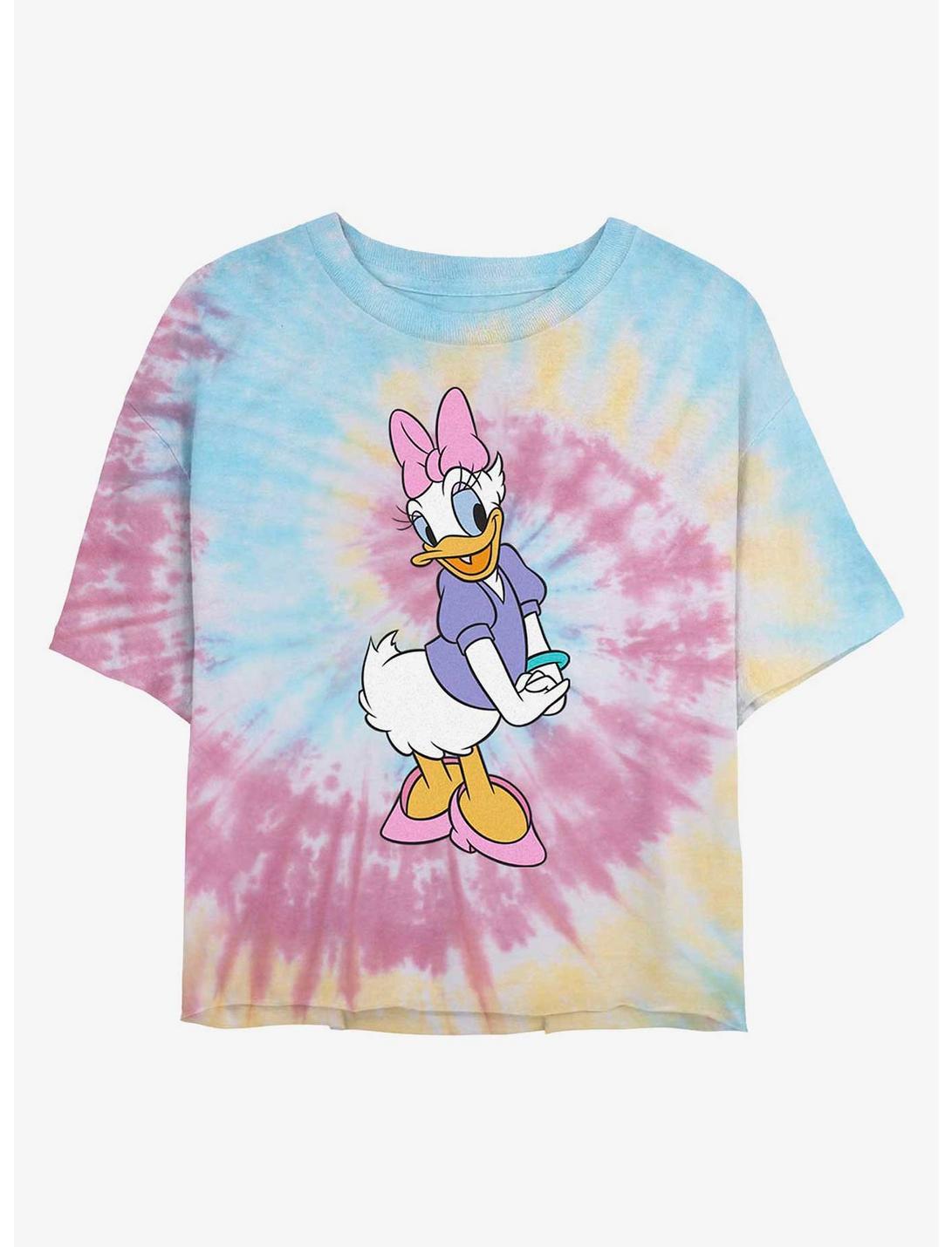 Disney Daisy Duck Classic Daisy Tie Dye Crop Girls T-Shirt, BLUPNKLY, hi-res