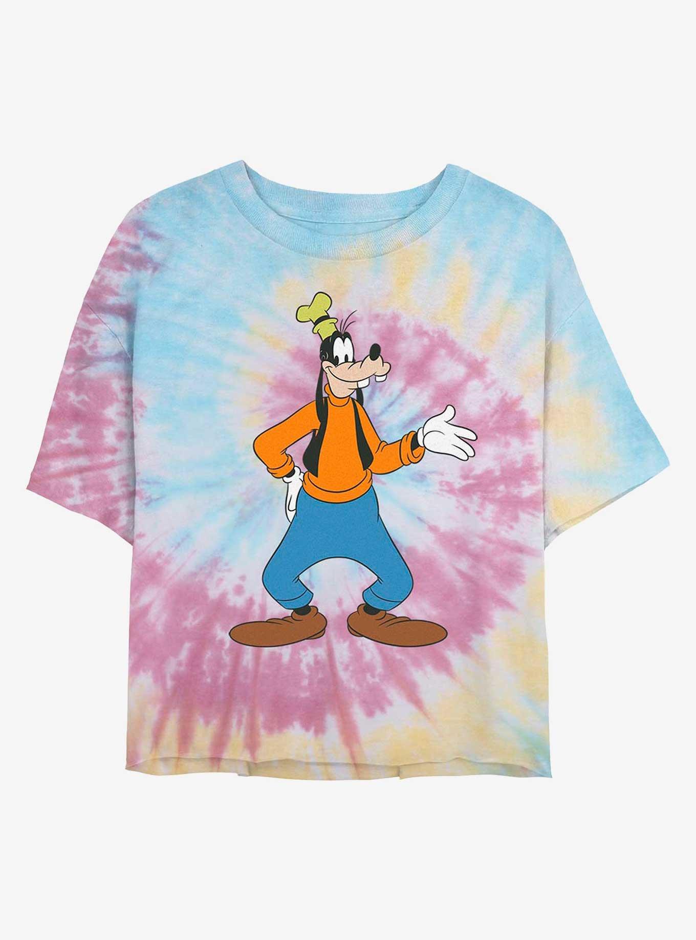 Disney Goofy Classic Goofy Tie Dye Crop Girls T-Shirt, BLUPNKLY, hi-res