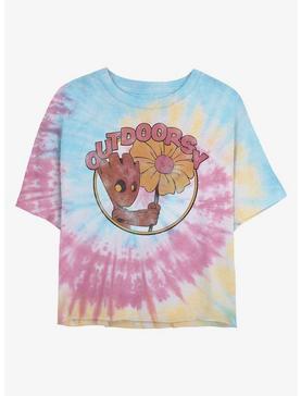 Marvel Guardians of the Galaxy Outdoorsy Groot Tie Dye Crop Girls T-Shirt, , hi-res