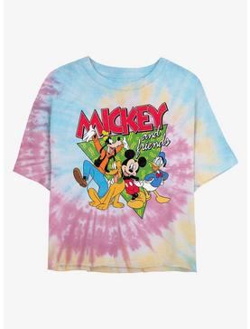 Disney Mickey Mouse Funky Bunch Tie Dye Crop Girls T-Shirt, , hi-res
