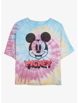 Disney Mickey Mouse Heads Up Tie Dye Crop Girls T-Shirt, , hi-res