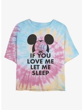 Disney Mickey Mouse Let Me Sleep Tie Dye Crop Girls T-Shirt, , hi-res