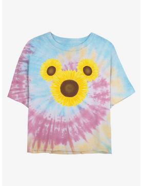 Disney Mickey Mouse Mickey Sunflower Tie Dye Crop Girls T-Shirt, , hi-res