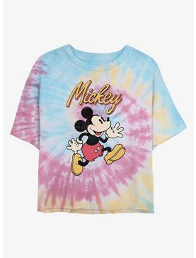 Disney Mickey Mouse Vintage Mickey Tie Dye Crop Girls T-Shirt, , hi-res
