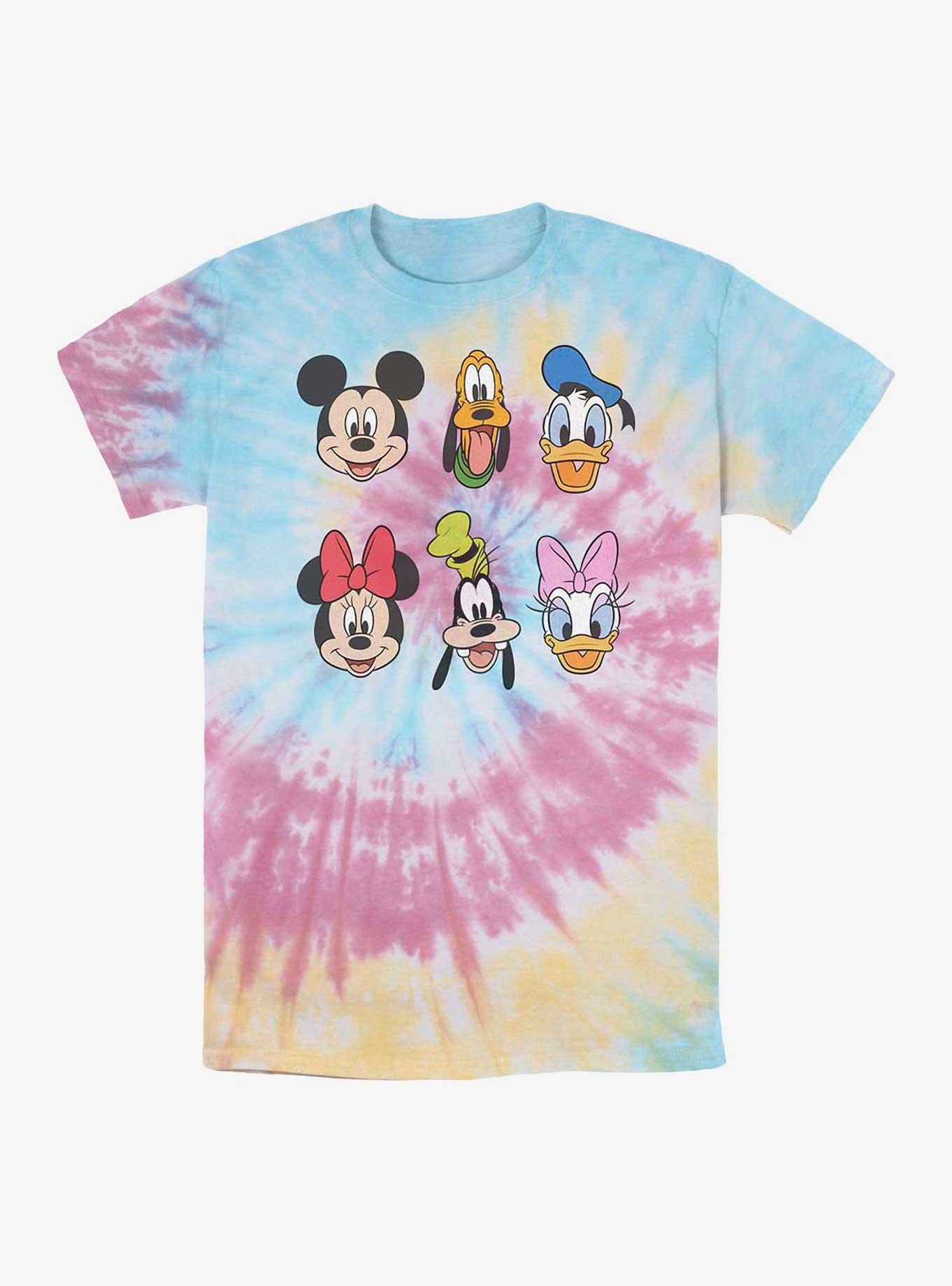 Disney Mickey Mouse Classic Friends Faces Tie-Dye T-Shirt, BLUPNKLY, hi-res