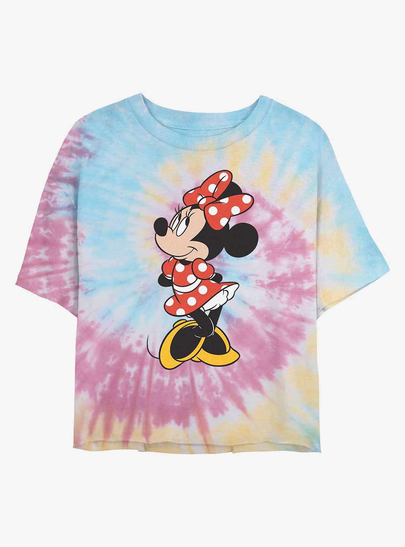 Disney Minnie Mouse Classic Minnie Tie Dye Crop Girls T-Shirt, BLUPNKLY, hi-res