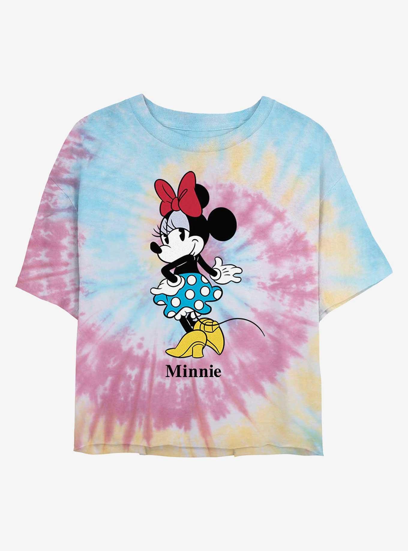 Disney Minnie Mouse Skirt Tie Dye Crop Girls T-Shirt
