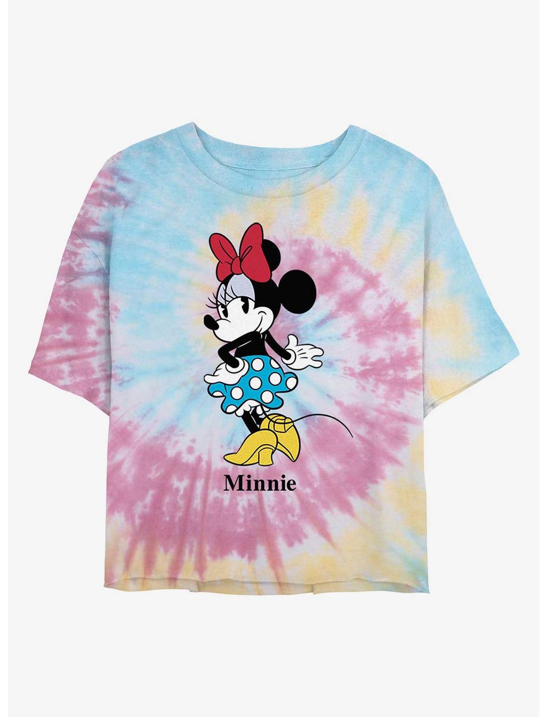 Disney Minnie Mouse Minnie Skirt Tie Dye Crop Girls T-Shirt, BLUPNKLY, hi-res