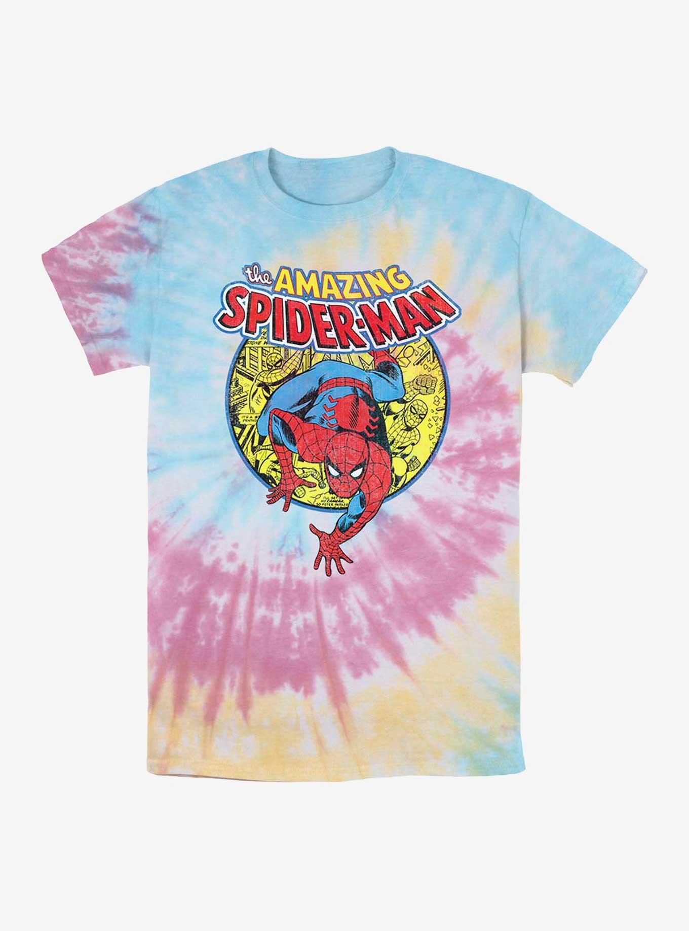 spiderman tie dye shirt