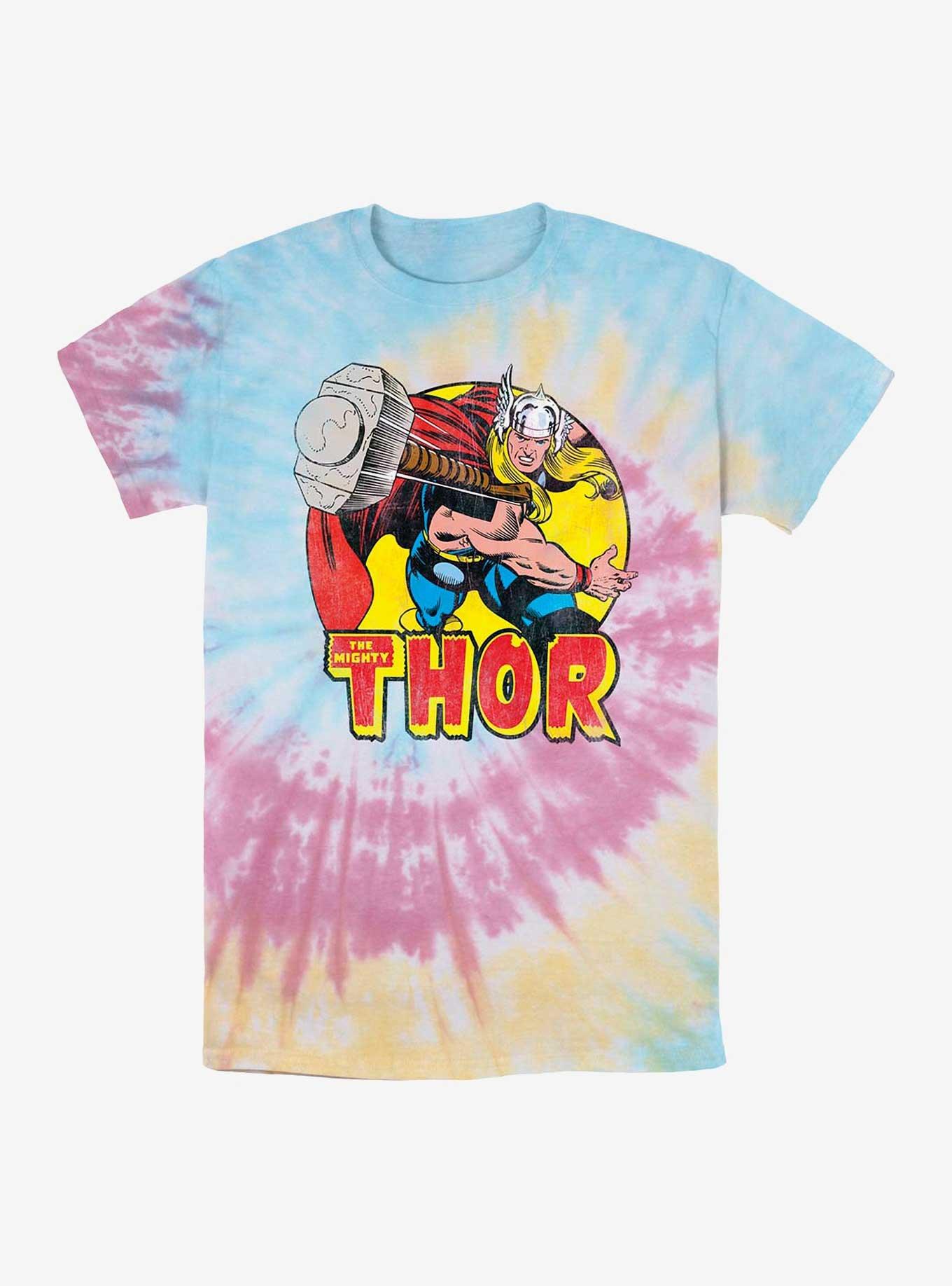 Marvel Thor Mighty Thor Tie Dye T-Shirt, BLUPNKLY, hi-res