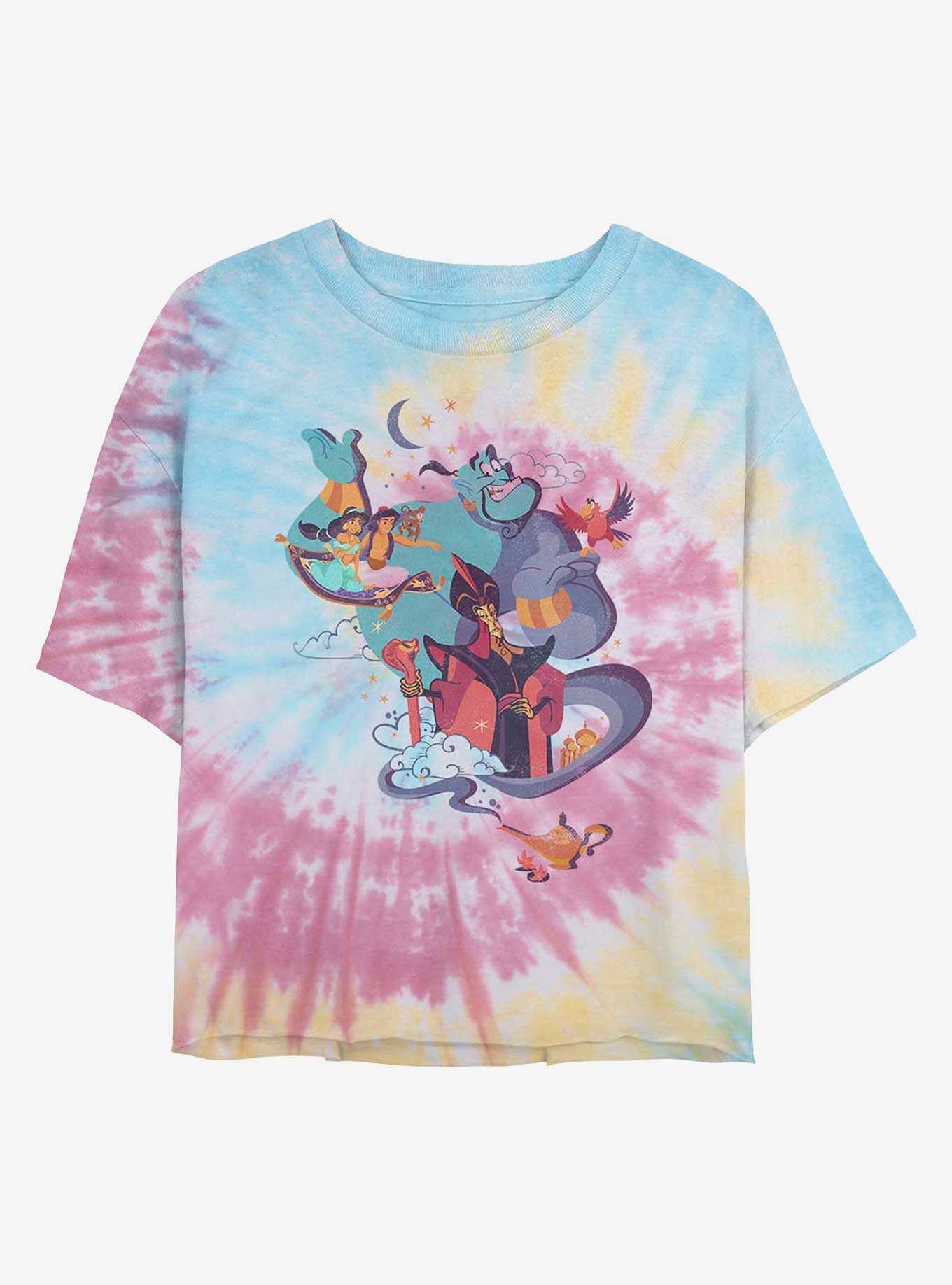 Disney Aladdin Vintage Poster Tie Dye Crop Girls T-Shirt, , hi-res