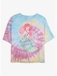 Disney The Little Mermaid Signed Ariel Tie Dye Crop Girls T-Shirt, BLUPNKLY, hi-res