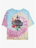 Disney The Little Mermaid Watercolor Poster Tie Dye Crop Girls T-Shirt, BLUPNKLY, hi-res