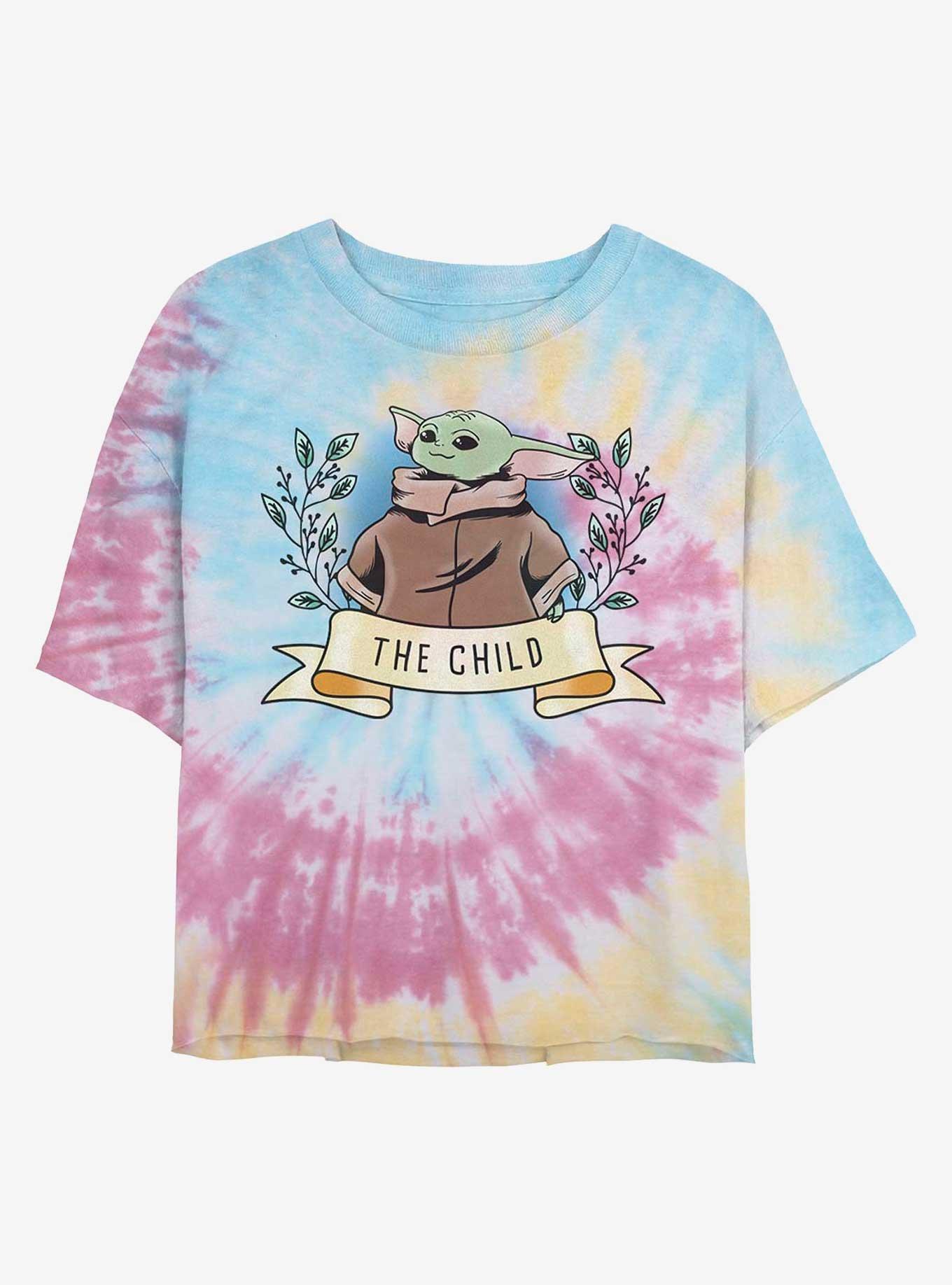 Star Wars The Mandalorian Child Banner Tie Dye Crop Girls T-Shirt, , hi-res