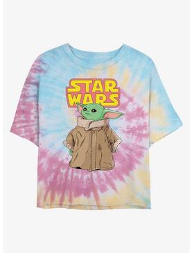 Star Wars The Mandalorian Logo Child Gaze Tie Dye Crop Girls T-Shirt, , hi-res