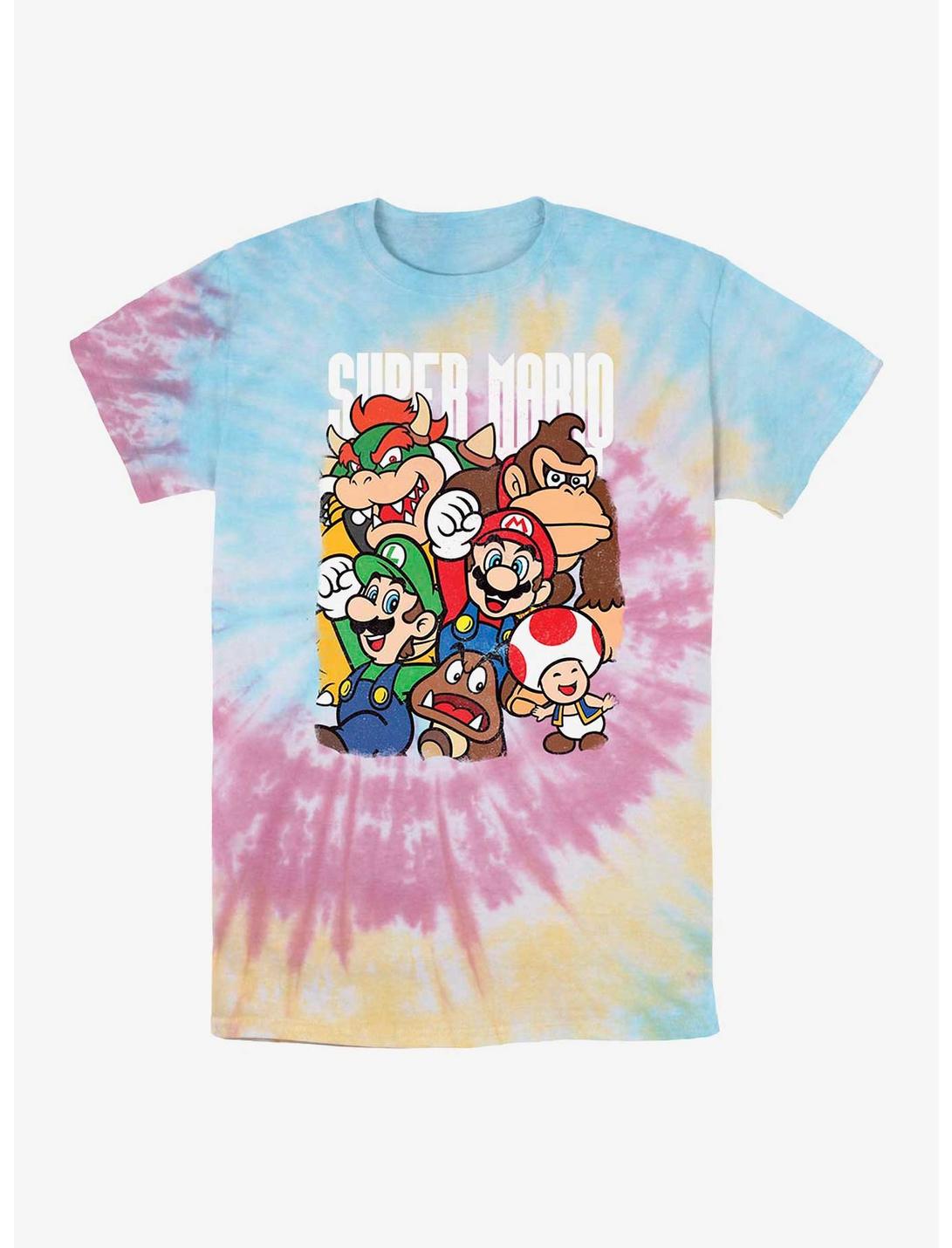 Nintendo Super Group Tie Dye T-Shirt, BLUPNKLY, hi-res
