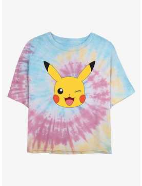 Pokemon Pikachu Tie Dye Crop Girls T-Shirt, , hi-res