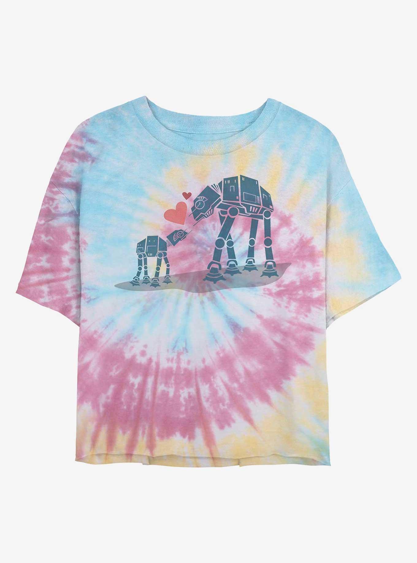Star Wars AT-AT Love Tie Dye Crop Girls T-Shirt, BLUPNKLY, hi-res