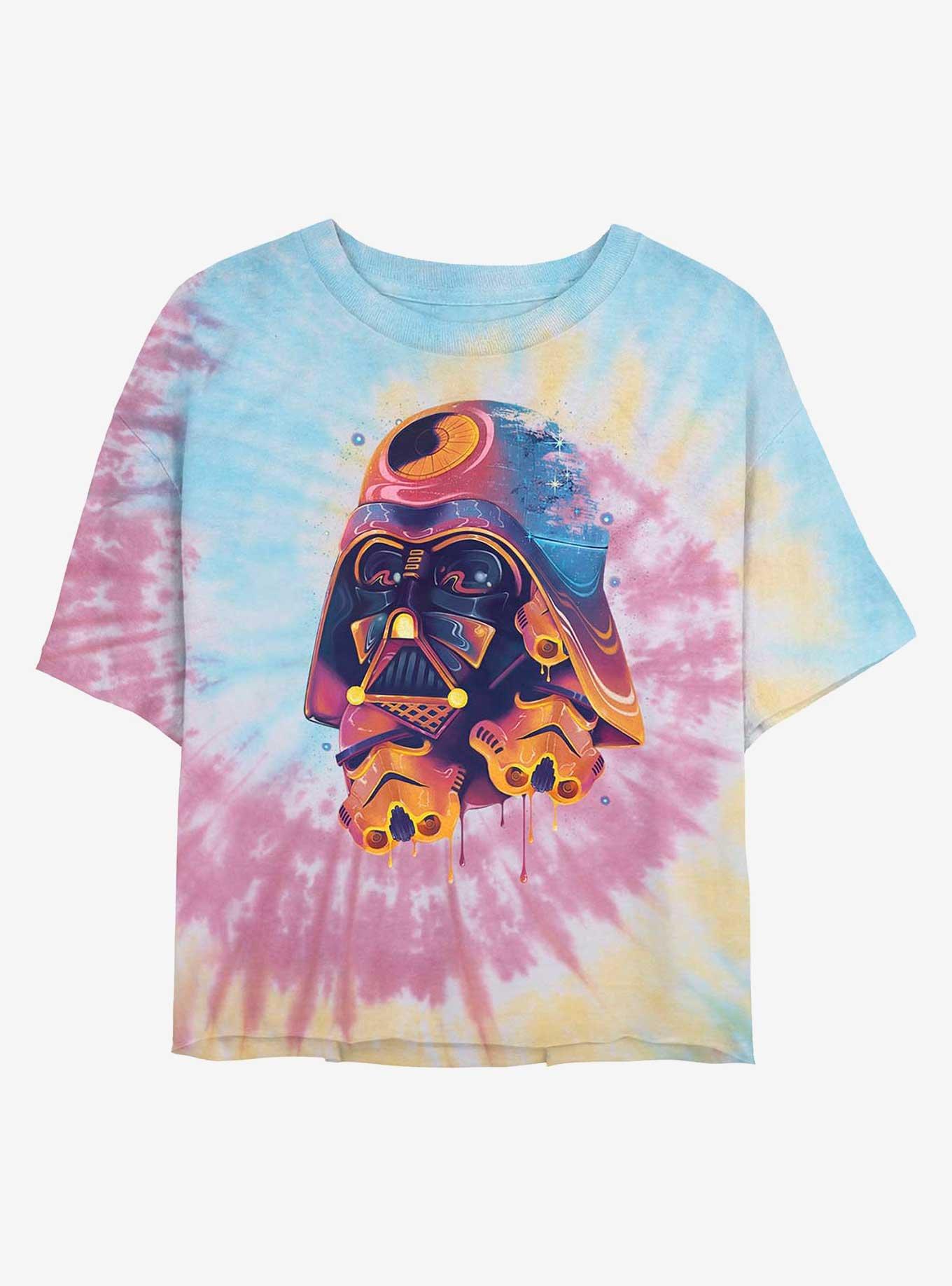 Star Wars Color Melted Vader Tie Dye Crop Girls T-Shirt, , hi-res