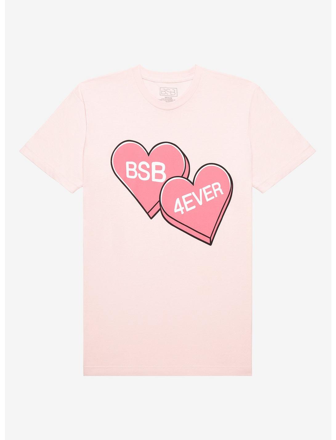 Backstreet Boys Candy Hearts Boyfriend Fit Girls T-Shirt, PINK, hi-res
