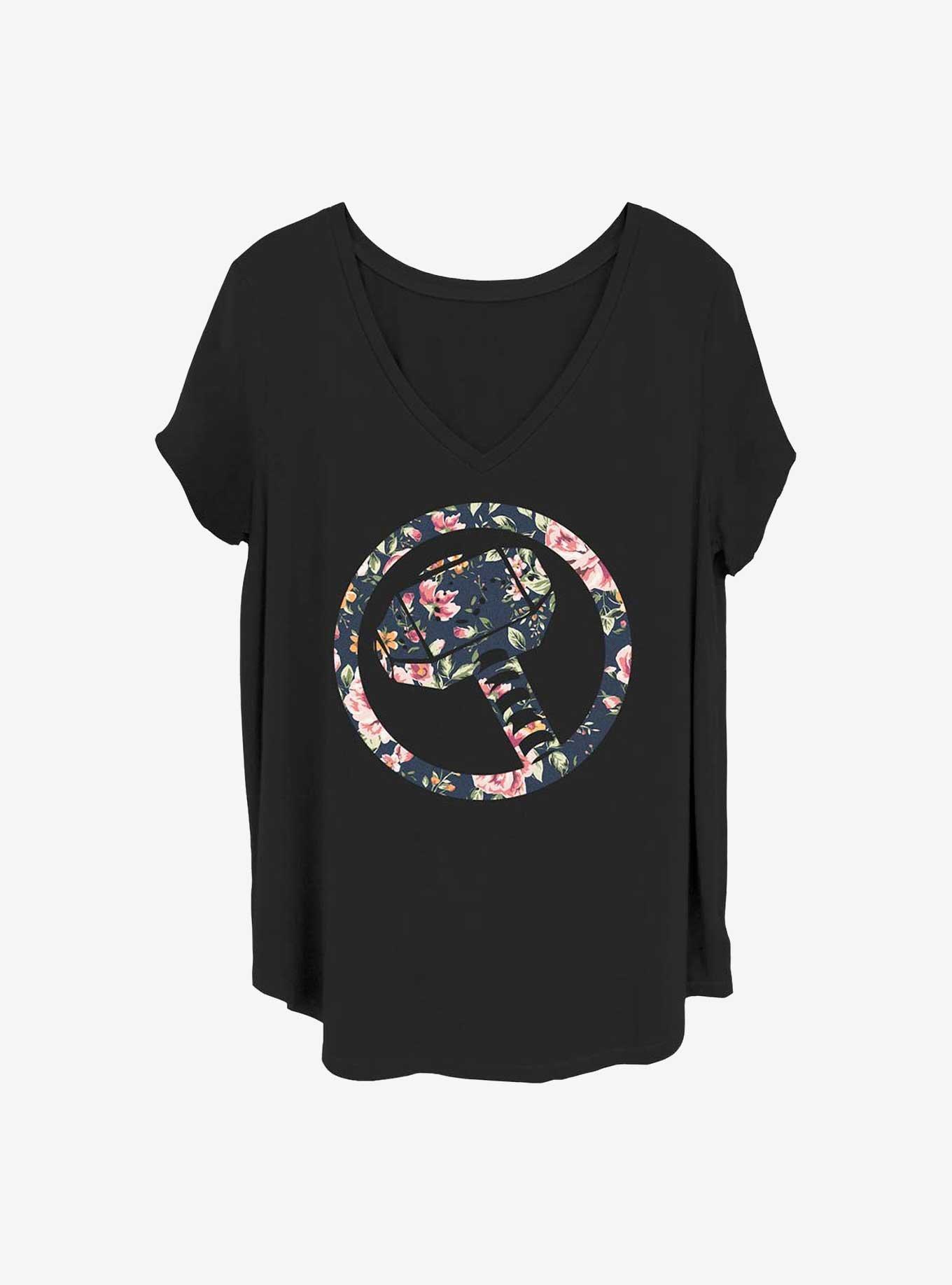 Marvel Avengers Floral Hammer Girls T-Shirt Plus Size, , hi-res