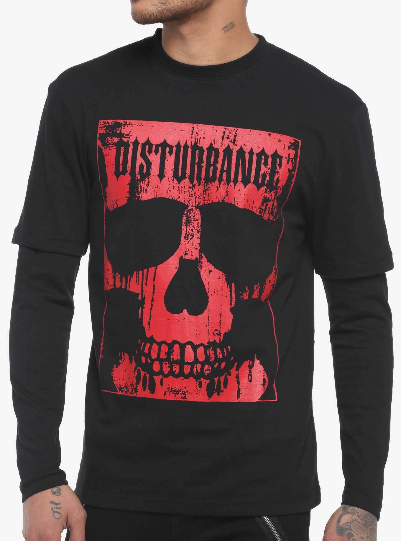 Disturbance Skull Twofer Long-Sleeve T-Shirt, , hi-res