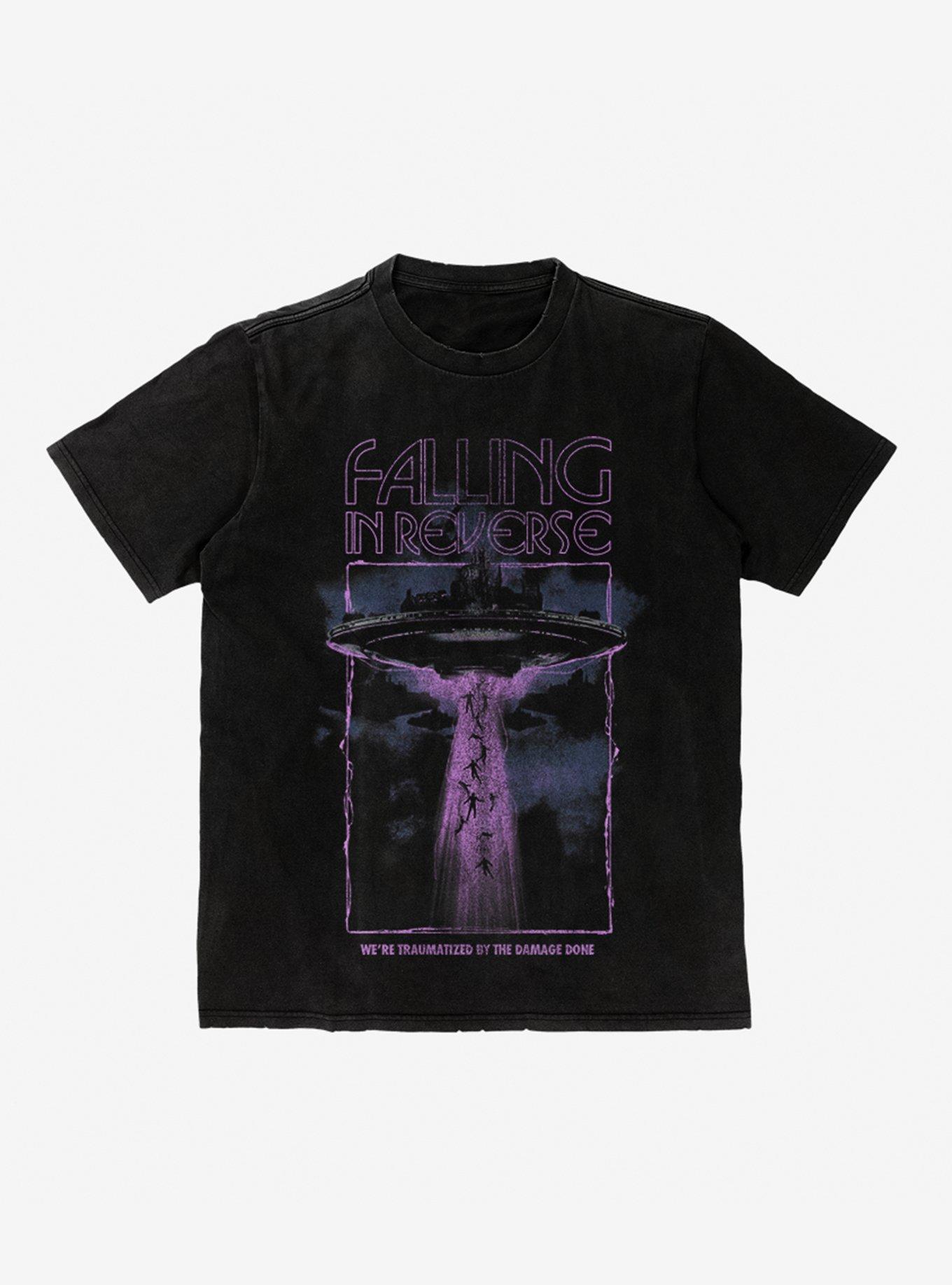 Falling In Reverse Zombified Lyrics Boyfriend Fit Girls T-Shirt, BLACK, hi-res