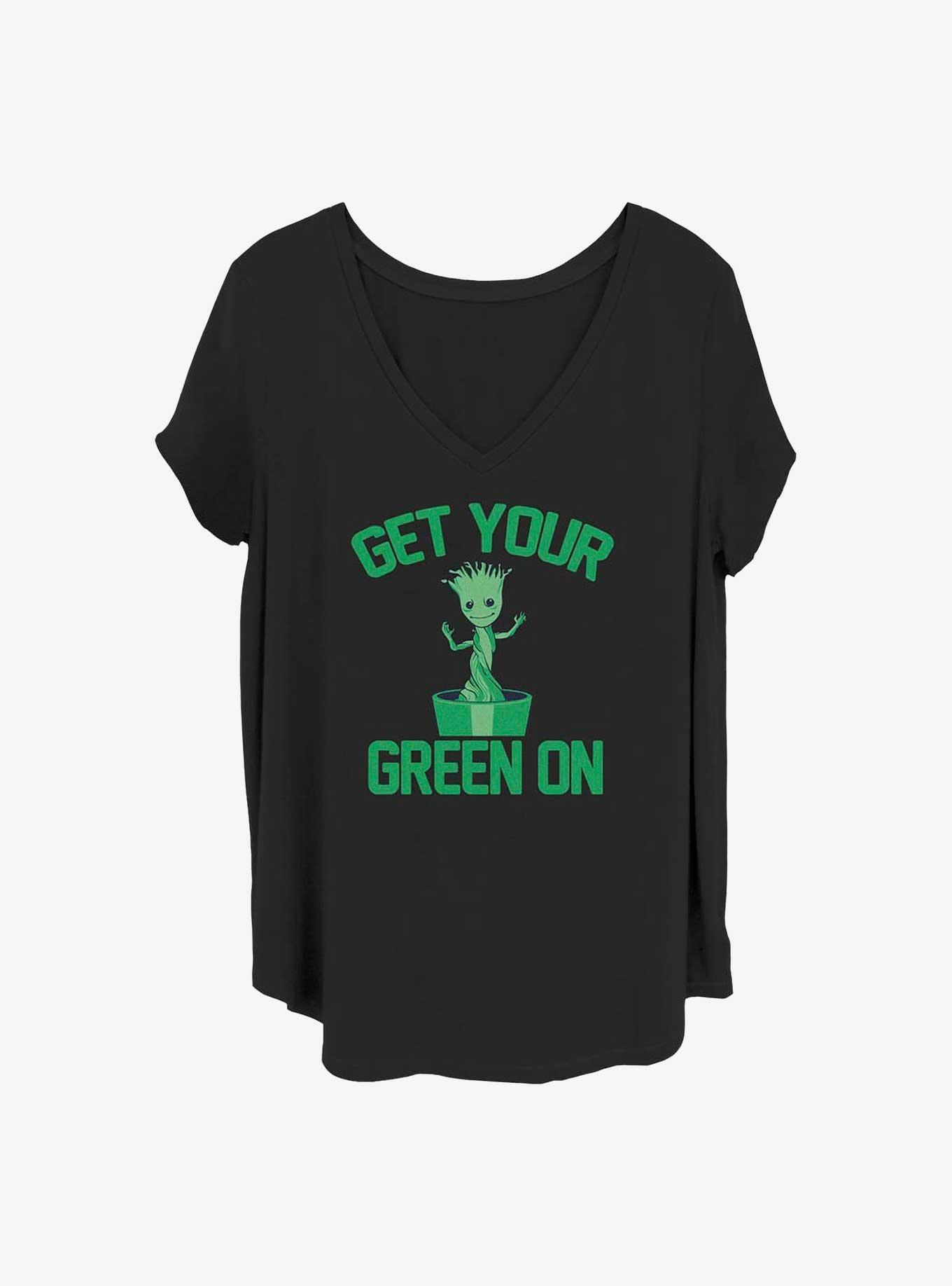 Marvel Guardians of the Galaxy Groot Get Your Green On Girls T-Shirt Plus Size, , hi-res