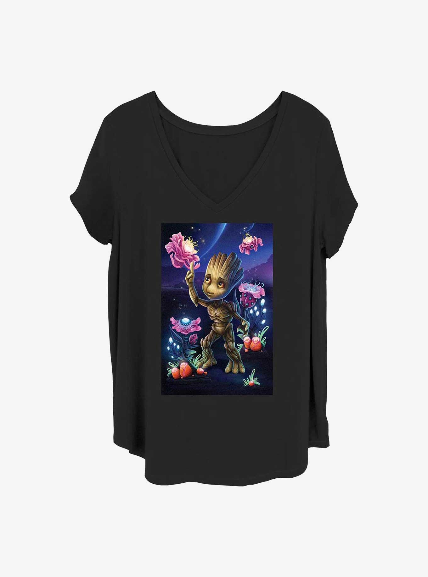 Marvel Guardians of the Galaxy Groot Plants Girls T-Shirt Plus Size, , hi-res