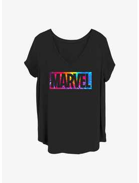 Marvel Tie-Dye Logo Girls T-Shirt Plus Size, , hi-res